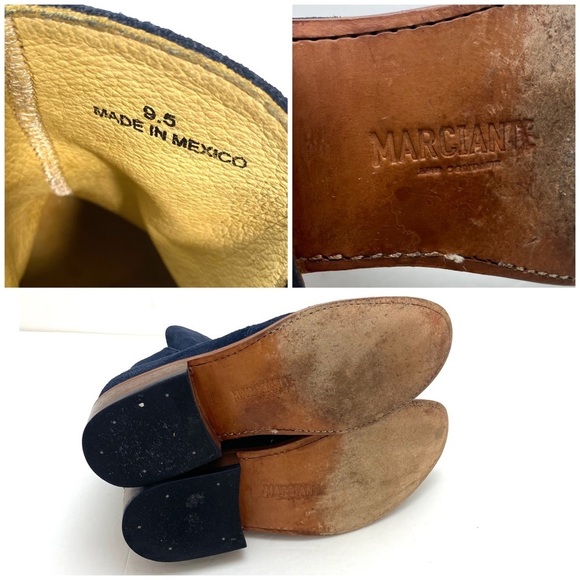 MARCIANTE and Company Suede Chelsea Boot in Navy Blue Size 9.5 - Picture 11 of 12